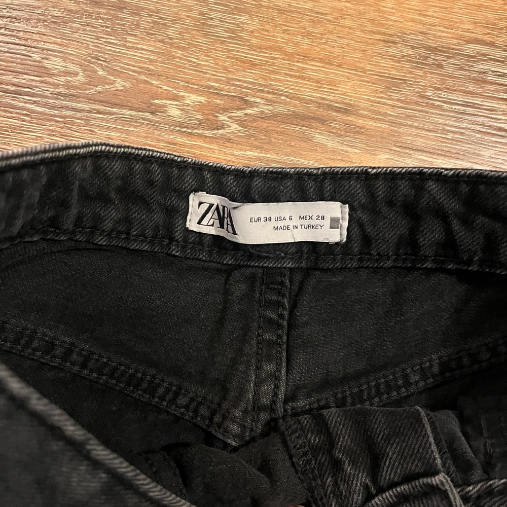 NWT Zara Mom Fit Black Pants, Women’s Size 6 - Picture 5 of 7